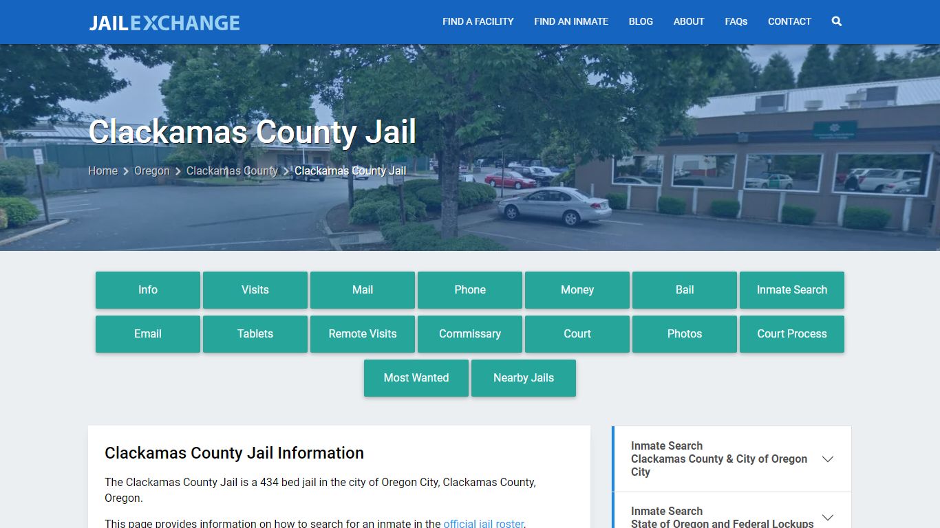 Clackamas County Jail, OR Inmate Search, Information